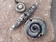 Ammonite Pendant Set